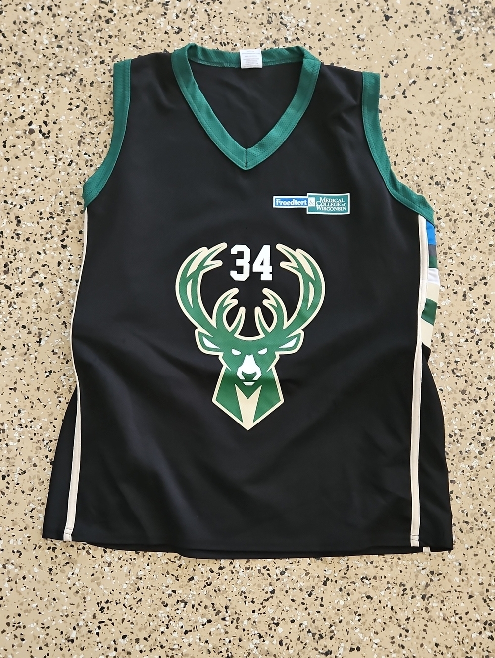 Mens Basketball Jersey Tank Top - Black & Green
